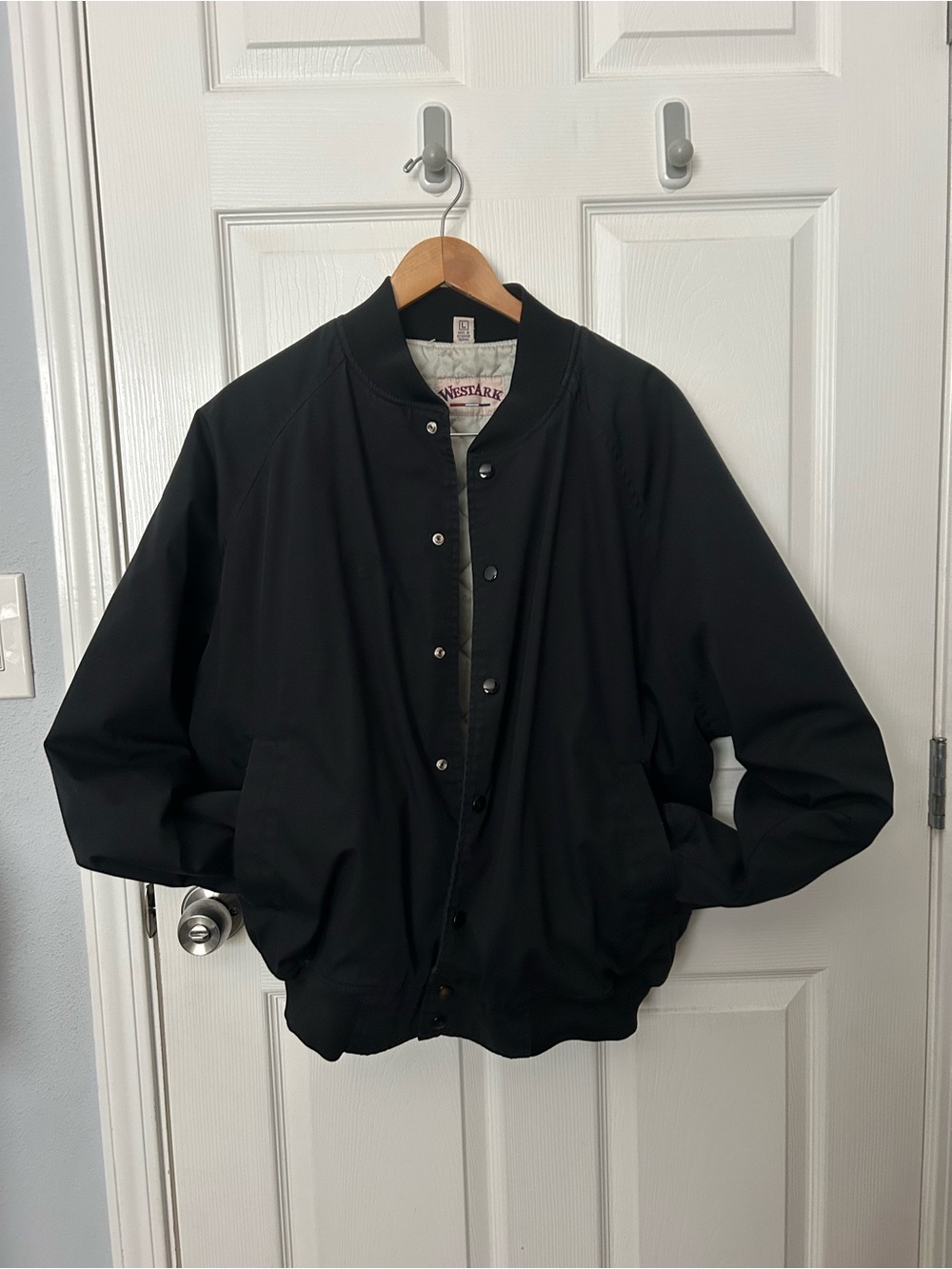 VINTAGE WESTARK Men's Black Bomber Jacket